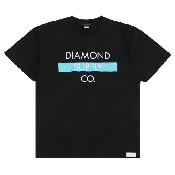 Diamond Supply Co. Men's Logo Graphic Print Tee T-Shirt - Logo Bar Stripe - Picture 1 of 1
